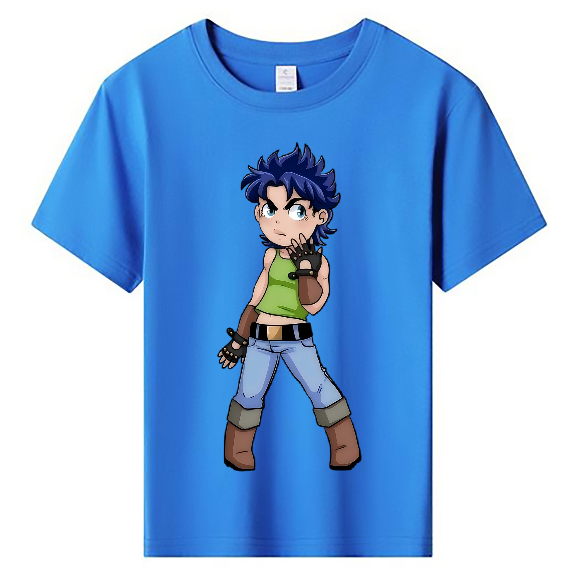 （画像用） ジョジョの奇妙な冒険 広瀨康一 JoJo's Bizarre Adventure Hirose Koichi 綿100％キッズTシャツ（フロントプリント）